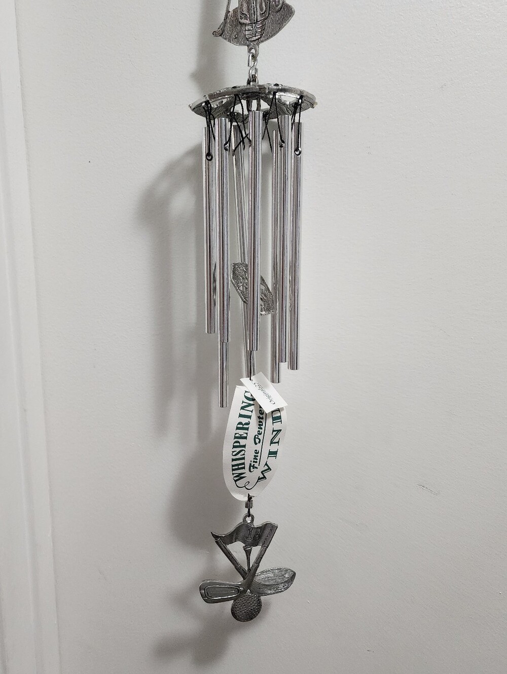 Whispering Wind Pewter Wind Chime - Home Wall Decor Musical Tuned